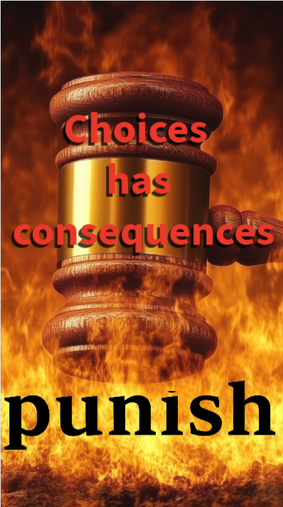 Our freedom of choice doesn't excuse us from the responsibility to do the right thing; nor does it exempt us from punishment for doing the wrong thing.